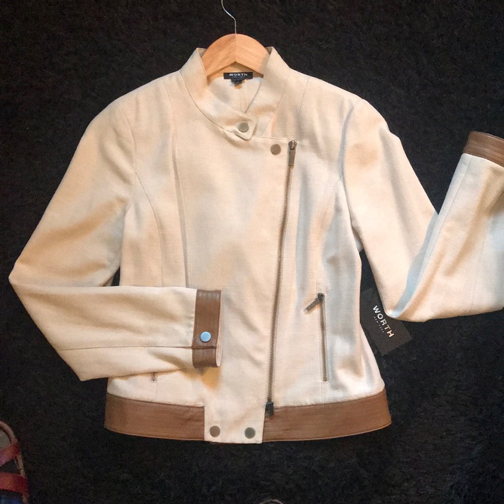 Worth New York Cotton Moto Jacket